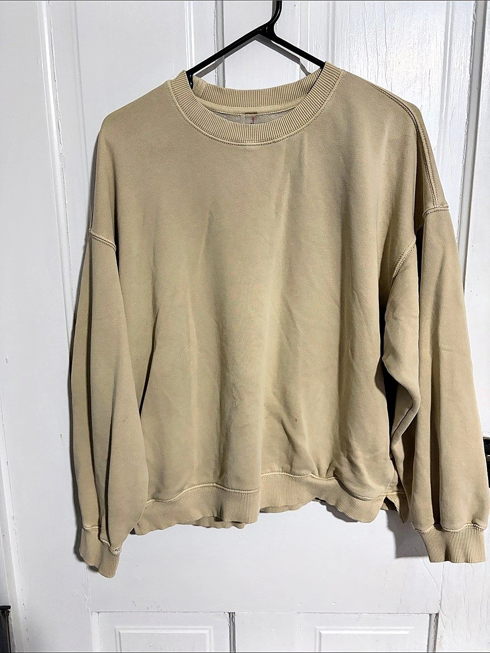 Free people Beige Crewneck Sweatshirt
